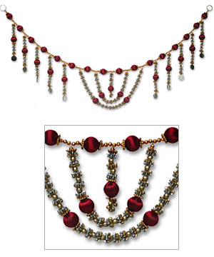Red Baubles - Door Hanging