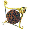 13 Mukhi Bow Arrow Pendant