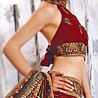 Beige and Deep Pink Color Saree on Shimmer Georgette