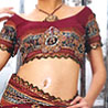 Deep Pink Color Saree Shimmer Georgette