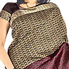 Black Color Saree on Pure Silk