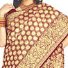 Maroon Color Saree on Brocade Silk