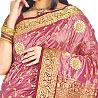 Magenta and Maroon Color Saree on Pure Silk