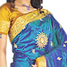 Blue Color Saree on Pure Silk