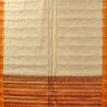 Biscuit and Orange Color Cotton Gadwal Saree
