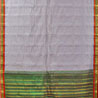 Grey and Green Color Cotton Gadwal Saree