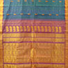 Cerulean and Pink Color Sico Gadwal Saree