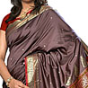 Zari Weave Grey Silk Saree