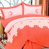 Cotton Satin 4 pieces Embroidered Bedsheet Set