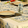 Hand Block Printed Table Cover with 6 Napkins