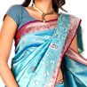 Jamawaar Weave Silk Saree with Neem Zari Embroidery