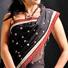 Black Partywear Saree in Georgette