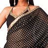 Printed Black Saree
