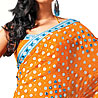 Yellow Stone Crafted Saree