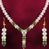 Jagdamba Grey Drop Pearl Set