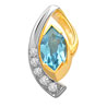 Diamond and Blue Topaz Pendant