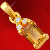 Diamond and Golden Topaz Pendant
