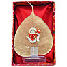 Artistic Leaf Ganesh On Om