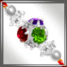 Ruby & silver Rakhi